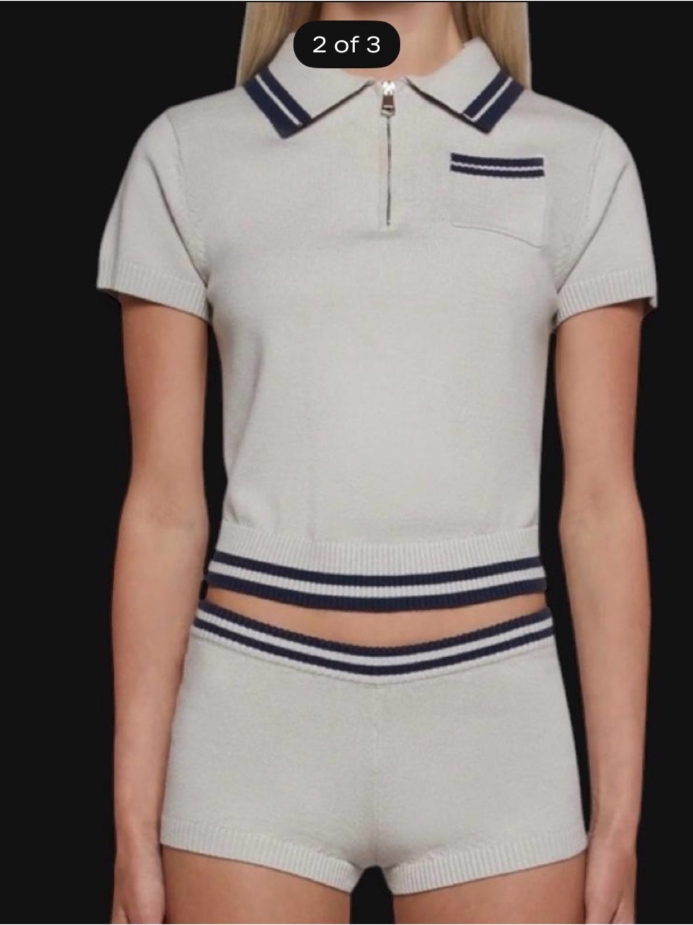 DOLLS KILL CURRENT MOOD PREPPY FATE SHORTS SET - Picture 2 of 5